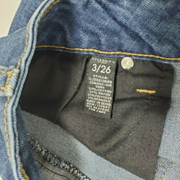 Stretch Denim Jean Shorts Mid Rise N33-0578PM - Picture 6 of 7